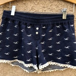 Hollister Blue Lace-Trimmed Sleep bottoms
